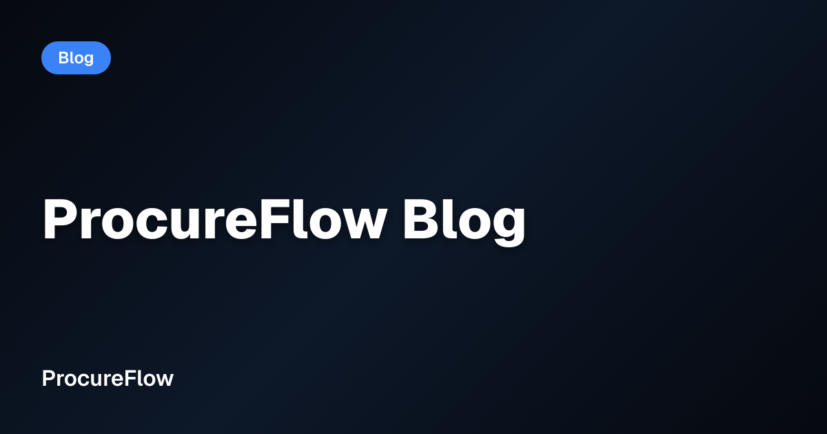 ProcureFlow Release Notes - December 2025